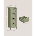 Miniatyrbillede 6 af 7: Rootz Laurel Green Badeværelsesskab - MDF Opbevaringsenhed - Håndklædebeholder - 30 cm x 30 cm x 82 cm - 8,3 kg - Maks. 45 kg øverste hyldekapacitet