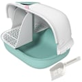 Miniatyrbillede 1 af 11: Rootz Cat Litter Box med låg - kitty kuldboks - kattehjælpssystem - lugtkontrol - 58 cm x 46 cm x 39 cm