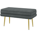 Miniatyrbillede 1 af 10: Rootz polstret opbevaringsbænk - Accentbænk - Siddebænk - Moderne Scandi Design - Rigelig opbevaring - Komfortable siddepladser - 79,5 cm x 37,5 cm x