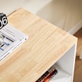Pikkukuva 7 / 8: Rootz Office Storage -kaappi - arkistokaappi - puinen järjestäjä - valkoinen ja ruskea ulkonäkö - 90x75x45cm - MDF & kumipuu