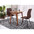 Miniatyrbillede 3 af 6: Rootz værelses spisebord Sheesham 80x78x80 cm massivt træbord - Designer køkkenbord træ - Massivt træbord Rustikt - Spisebord Massivt ægte træ Moderne