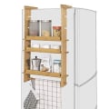 Pikkukuva 1 / 8: Rootz jääkaapin riippuhylly - 3 taso bambu keittiön hylly maustehylly keittiön kaappi