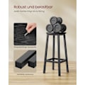 Pikkukuva 3 / 6: Rootz 2-osaiset baarituolit - Jakkarat - Syöttötuolit - Lastulevy ja teräs - 100kg Painokapasiteetti - 32cm x 65cm - Ebony Black - Classic Black