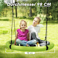 Miniatyrbillede 5 af 11: Rootz Round Garden Swing - Nest Swing - Basket Seat - 150 kg Resilient - Ø98 X 190H cm