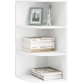 Miniatyrbillede 1 af 6: Rootz Hanging Corner Hylde - Hvid vifteformet væghylde - Multi-Tier Opbevaring - E1 Engineered Wood - Pladsbesparende - 30 cm x 60 cm x 30 cm