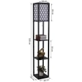 Miniatyrbillede 3 af 5: Rootz gulvlampe - sort - konstrueret træ, stof - 10,23 cm x 10,23 cm x 14,17 cm