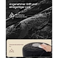 Pikkukuva 5 / 7: Rootz Makeup -jakkara - Kauneusjakkara - Vanity -tuoli - Korkeuden säädettävä ja pyörivä - 38 cm D x 44-60cm H - Black
