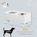 Miniatyrbillede 3 af 11: Rootz Elevated Dog Feeding Station - Pet Feeder - Dog Bowl Stand - Fremme sund spisning - 50 cm x 24 cm x 22 cm - Opbevaring og langsom feedermåtte, h