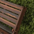 Miniatyrbillede 4 af 6: Rootz Havebænk - 2 Personer - Rustikt Design - Sammenklappelig havebænk - Kulfinish - Naturligt træ - Forkullede - 122 x 63 x 83 cm
