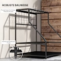 Miniatyrbillede 6 af 10: Rootz Garden Tool Storage Frame - Garden Tool Organizer - 3 -trins hylde - Rustresistente metal - 84 cm x 53 cm x 73 cm - Sort