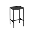 Pikkukuva 1 / 6: Rootz Ebony Black-Black baaripöytä - Korkea pöytä - Korkea pöytä - Lastulevy ja teräs - Kevyt - Tukeva - Helppo koota - 60cm x 60cm x 92cm