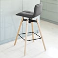 Miniatyrbillede 3 af 8: Rootz drejelig barstol - Højdejusterbar skammel - Polstret sæde - Design skammel til hjemmebar - 98cm x 36cm x 38cm