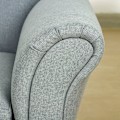 Miniatyrbillede 5 af 6: Rootz børnesofa - Chaiselong - Skjult opbevaringsrum - Eucalyptus træramme - Imiteret linned - Grå - 80 x 40 x 49 cm