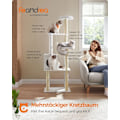 Miniatyrbillede 2 af 8: Rootz Large Cat kradsestolpe - Kattetræ - Katteskraber - Spånplade - Plys - Sisal - 58cm x 40cm x 165cm