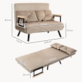 Miniatyrbillede 3 af 10: Rootz sovestol - gæsteseng - sovesofa - 5-niveau justerbart ryglæn - Robust stålramme - 102 cm x 73 cm x 81 cm