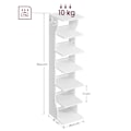 Miniatyrbillede 6 af 7: Rootz spånplade skostativ Organizer - Hvid - Opbevaringsstander - Pladsbesparende - 30 cm x 26,4 cm x 110,4 cm