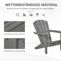 Miniatyrbild 5 av 10: Rootz Trädgårdsstol - Adirondack Stol - Utomhusfåtölj - Ergonomisk design - Väderbeständig HDPE - 75cm x 87cm x 90cm