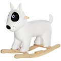 Miniatyrbillede 1 af 5: Rootz gyngehest - Hunderocker - Plys ride-On - Sikker træbase - 67 cm x 32,5 cm x 60 cm