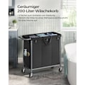 Pikkukuva 3 / 7: Rootz Laundry Basket 3 Lokero 200L - Pyörillä varustettu este - Järjestäjälaatikko - Oxford-kangas - 91cm x 39cm x 81cm