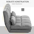 Miniatyrbillede 5 af 9: Rootz 2-i-1-gulvstolseng - Justerbart ryglæn - Sovesofa - Høj komfort - Holdbar stålramme - 102L x 73W x 53H cm (Sofa) / 102L x 167W x 11H cm (Senge)