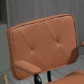 Miniatyrbild 5 av 6: Rootz kontorsstol - Elegant kontorsstol - Skrivbordsstol - Höjdjusterbar - 360° Rotation Tiltbar - Brun - 61 x 58 x 82-91 cm