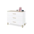 Miniatyrbillede 10 af 11: Rootz Nursery 'Lumi' Sæt - Tremmeseng - Juniorseng - Cabriolet - Eg fødder - Tremmeseng: 145x77x84cm, Garderobe: 110x56x189cm, Enhed: 110x77/56x101cm