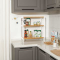 Miniatyrbillede 6 af 8: Rootz Skohylde - Skohylde - Bambus - Stativ - 3 niveauer - Hvid - Beige - 60 x 26 x 66 cm