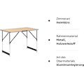 Miniatyrbillede 9 af 9: Rootz justerbart sammenklappeligt campingbord - Bærbart picnicbord - Kompakt udendørsbord - Aluminiumsstel - 60 cm x 73/80/86,5/94 cm
