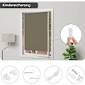 Miniatyrbillede 5 af 9: Rootz Blackout Rullegardin - Termisk vinduesskærm - Solbeskyttelse - UV-beskyttelse - 100 % polyester - 40-120 cm x 160/210 cm - Taupe