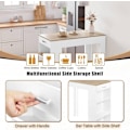 Miniatyrbillede 4 af 9: Rootz multifunktionelt barbord - Opbevaringsbord - Spisebord - Rigelig opbevaring, holdbar konstruktion, nem montering - Træmateriale - 100 cm x 100 c