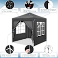 Miniatyrbild 6 av 9: Rootz Garden Gazebo - Utomhustak - Solskydd - UV-skydd - 2m x 2m x 2,4m - Metallram - 210D Oxford-tyg