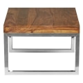 Miniatyrbillede 2 af 7: Rootz Sidebord - Massivt træ - - Sofabord - Sofabord - 60 x 60 cm - Brun - Sølv
