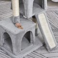 Pikkukuva 6 / 9: Rootz Cat Tree - Kissan kiipeilypuu - Sisaltolpat - Kissan raapimistolppa - Vaaleanharmaa - 59 x 39 x 83 cm