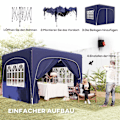 Miniatyrbillede 4 af 11: Rootz Pop -Up Gazebo - Garden Tent - Festival Shelter - UPF50+ Beskyttelse - 300 cm x 300 cm x 273 cm - Let opsætning og bærbar med bærepose