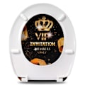 Miniatyrbild 4 av 8: Rootz Toalettsits - Toalettlock - Toalettöverdrag - WC Top - Badrumssits - Loo Shield - Throne Cap - Guld VIP - 18,9x15,4x2,6 tum