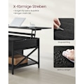 Miniatyrbillede 6 af 7: Rootz Antracit Grå-Sort Sofabord - Spånplade Stål - Stuebord - Moderne Bord - Robust konstruktion - 60cm x 120cm x 62cm