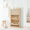 Miniatyrbillede 3 af 9: Rootz skoskab - Bambus skostativ - Skoopbevaring - Vippelås - 60 cm x 118 cm x 24 cm - Elegant design - Modstandsdygtig over for skimmelsvamp