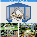 Miniatyrbild 6 av 8: Rootz Outdoor Gazebo - Trädgårdspaviljong - Skyddsskydd - UV- och skuggaskydd - Myggnät som andas - Enkel montering - 380cm x 250cm x 328cm