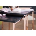 Miniatyrbild 5 av 5: Rootz sidobord - Soffbord - Set med 2 - Moderna bord - Metall - Svart - Koppar