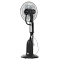Pikkukuva 1 / 7: Rootz Stand Fan - Water-cooled Stand Fan - Pedestal Fan - Fan With Mist Function - Fog Function - Metal + Silver - Black