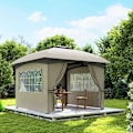 Pikkukuva 8 / 11: Rootz Garden Gazebo Beer -teltta - Ulkopako - Patio Canopy - UV -suoja - 3,35m x 3,35m x 2,85m