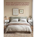 Miniatyrbild 7 av 7: Rootz Sängbordsset - Snövit färg - Spånskiva MDF massivt trä - Nattduksset - 28 cm x 39 cm x 55 cm - 10,8 kg Vikt - 59 kg Kapacitet