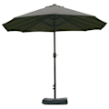 Miniatyrbillede 5 af 11: Rootz Parasol med Parasol Stand - Grå - Stål, Polyester, Abs - cm x cm x 94,48 cm