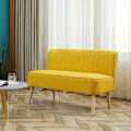 Miniatyrbillede 7 af 7: Rootz Sofa - 2 personers stofsofa - Sofasæde - Lounge Sofa - Gul - 117 x 56,5 x 77 cm