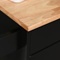 Miniatyrbillede 4 af 7: Rootz Kitchen Trolley on Wheels - Serveringsvogn - Mobile Kitchen Island - Rumle opbevaring - 83W x 45d x 91,5h cm sortbrun