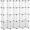Miniatyrbillede 1 af 6: Rootz modulhylde med 16 separate kasser - Egetræshammer - Sorte ABS-stik - Hvid plade - Sort + Hvid - 125L x 32W x 125H cm