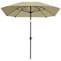 Miniatyrbillede 1 af 11: Rootz 2.33m parasolparaply - Terrasse skærm - Solskygge - UV -beskyttelse - 2,33 m x 2,33 m x 2,4 m