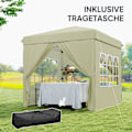 Miniatyrbild 7 av 11: Rootz Pop Up Gazebo Tent - Garden Pavilion - Foldbar Canopy - UPF50+ UV Protection - 248L X 248W X 270H CM - Grönt