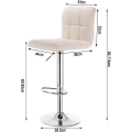 Miniatyrbillede 3 af 8: Rootz Justerbar Barstol - Bordskammel - Drejestol - Ergonomisk design - Høj holdbarhed - Gulvbeskyttelse - 92cm-114cm x 60cm-82cm