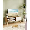 Pikkukuva 2 / 6: Rootz TV -kaappi - Media Console - Viihdeosasto -ruskea ja valkoinen - iso säilytystila - 120 cm x 40 cm x 49cm